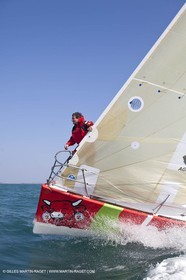 13 03 2010 - La Grande Motte   Port Camargue (FRA) - Groupe Bel - Entraînement Kito de Pavant   Sébastien Audigane en vue de la Transat AG2R 2010