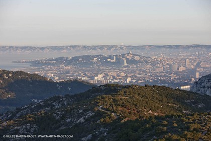 04 04 2009 - Marseille (FRA, 13) - Les Calanques - Marseille as seen from the top of the Baou Rond (Sormiou heights)