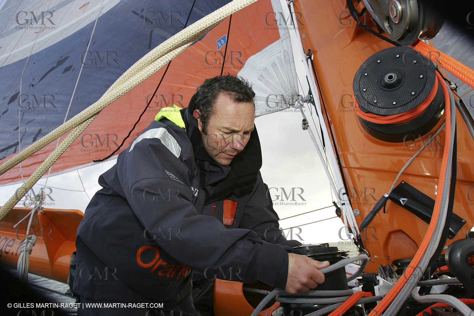 Orange II  - 2005 Jules Verne Trophy - Training in Bay of Biscay -Philippe Péché-