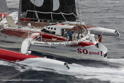 12 09 2012 - Marseille (FRA,13) - Trimaran Sodebo - Thomas Coville - Tentative contre le record de la Méditerranée