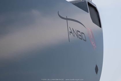 22 07 2017, Savona (ITA), Wally Cento Tango going out of the shed, Photo Gilles Martin-Raget