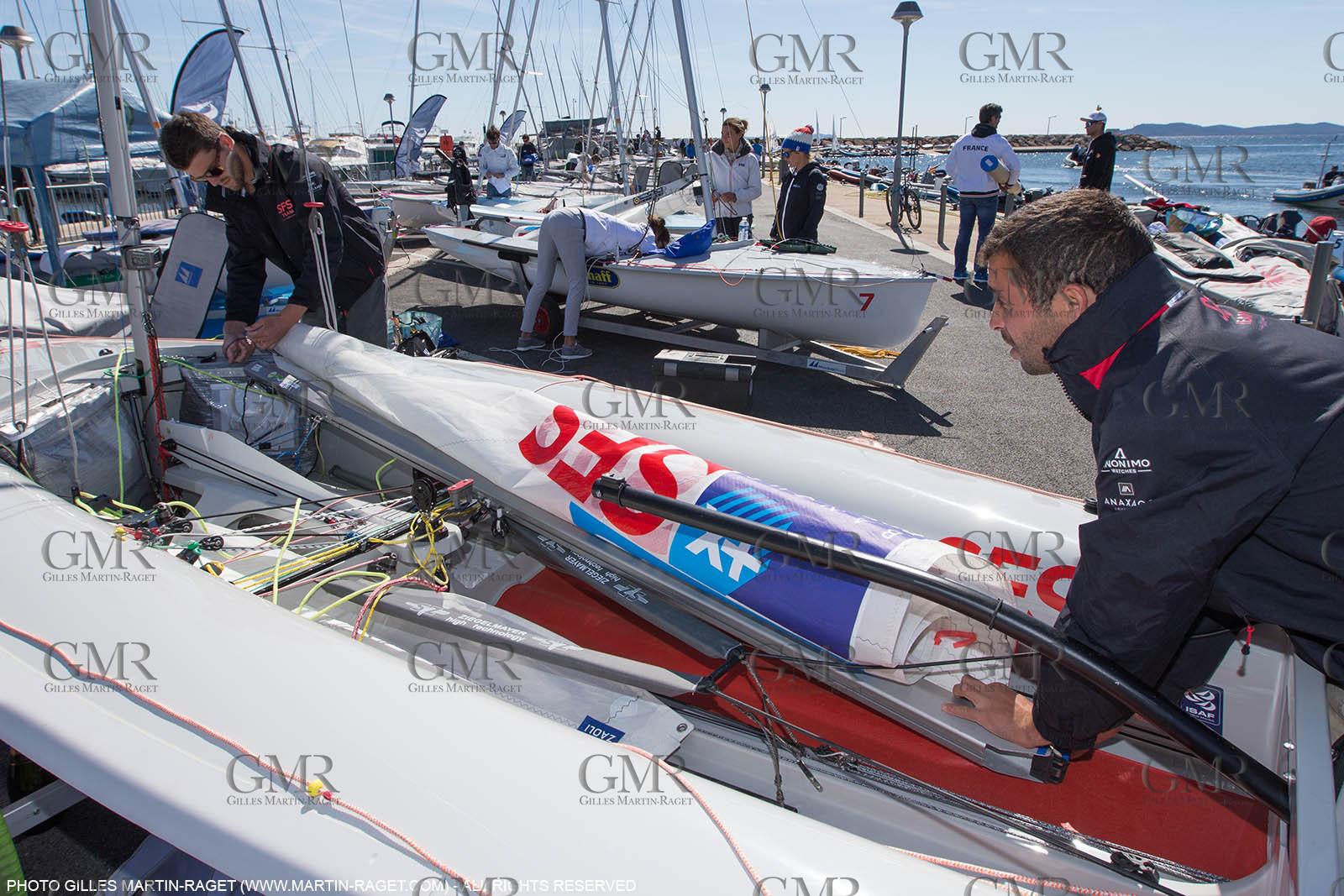 25 04 2016, Hyères (FRA,83), Jeux Olympiques Rio 2016, voile, 470, Sofian Bouvet   Jeremie Mion, SFS Voile