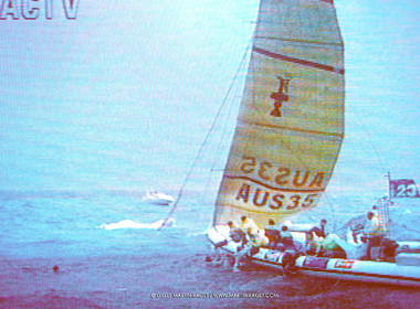 America's Cup, San Diego 1995 Australia One sinking