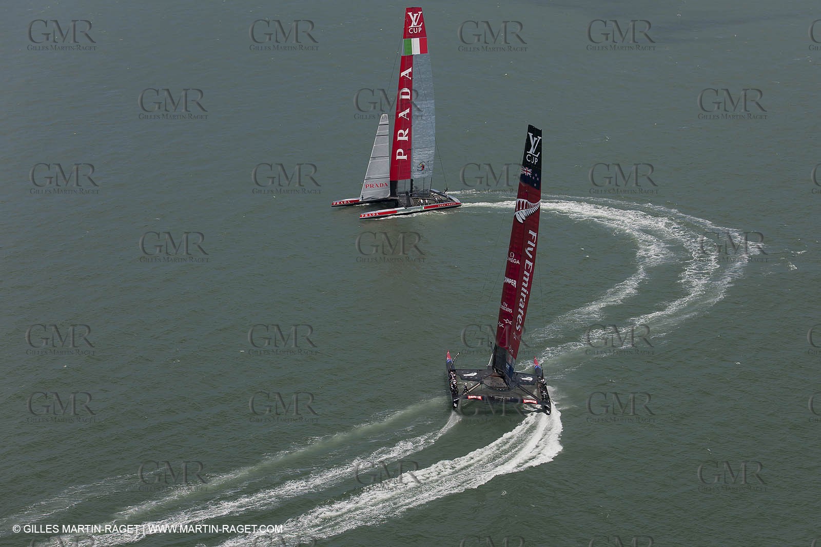 13 07 2013 - San Francisco (USA,CA) - 34th America's Cup - Louis Vuitton Cup - Round Robin - Race Day 4 - Luna Rossa vs ETNZ