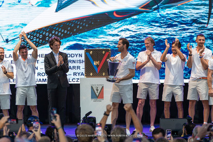 04 10 2024, Barcelona (ESP), 37th America's Cup, Louis Vuitton Cup Final, Race Day 7 , Prizegiving