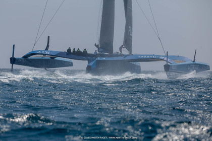 18 05 2022, Marseille (FRA), APremière navigation du trimaran Ultim SVR LAZARTIGUE à Marseille