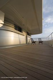 11 06 2007 - Valencia (Spain) - Bradley, super yacht catamaran dessiné par Gilles Vaton et construit par H2X à la Ciotat (France)