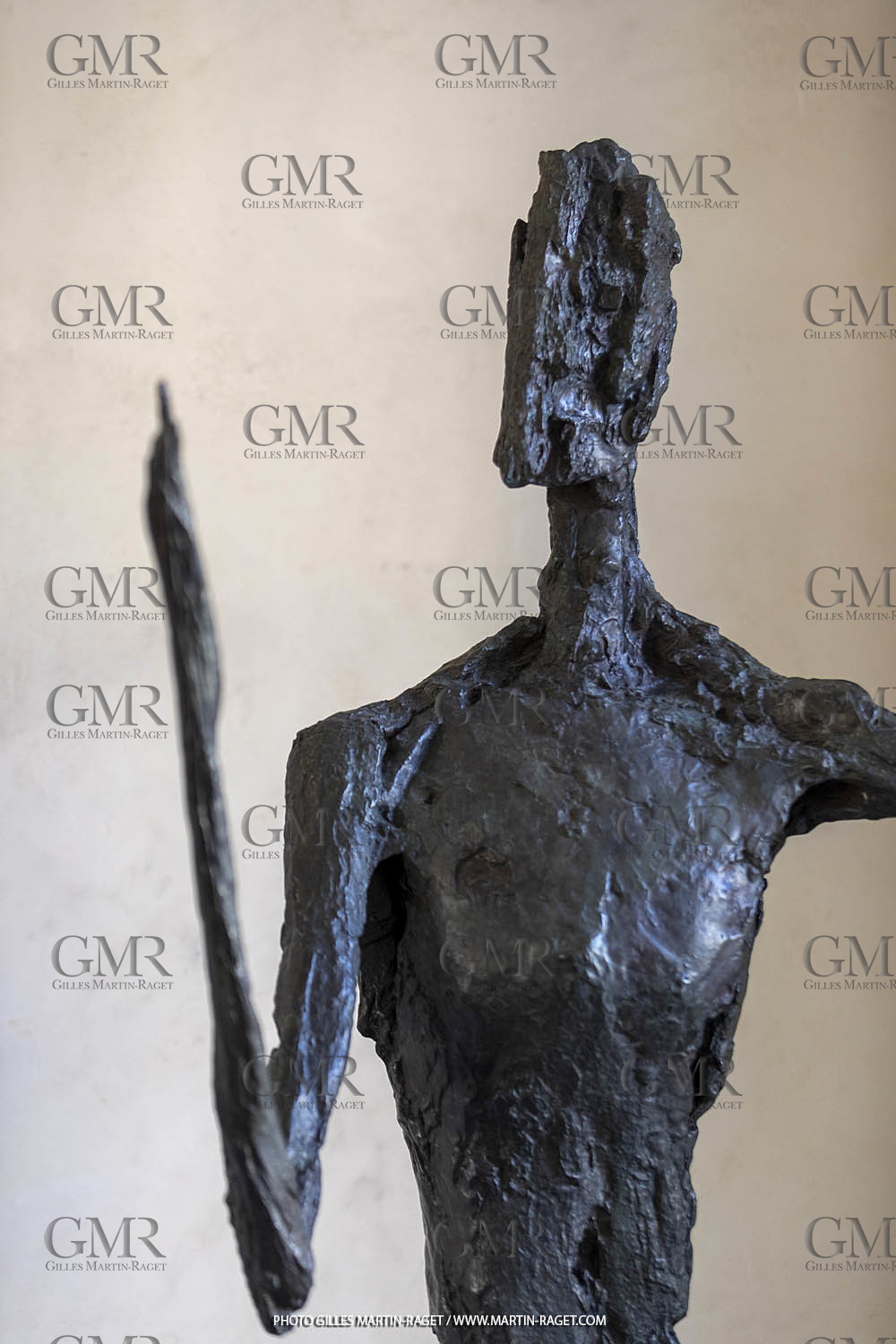 05 08 2019, Marseille (FRA,13), Oeuvre de Germaine Richier, Don Quichotte 1950-1951, Bronze patiné foncé, Epreuve d'exposition, Fondeur : Susse, Paris, 225 x 97 x 61 cm, Collection famille Germaine Richier