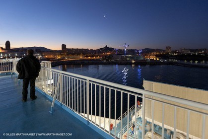 17 02 2012 - Marseille (FRA,13) - Arrival in Marseille onboard ferry Piana (La Meridionale)