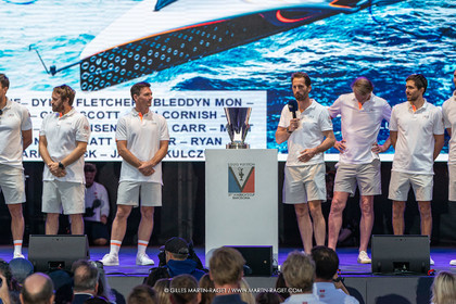 04 10 2024, Barcelona (ESP), 37th America's Cup, Louis Vuitton Cup Final, Race Day 7 , Prizegiving