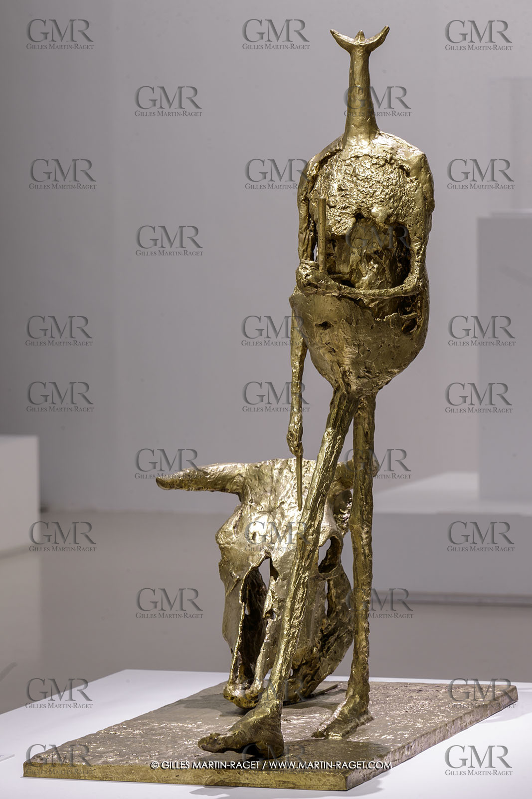 02 05 2023, Paris (FRA), oeuvre de Germaine Richier, Exposition Centre Pompidou 2023, La Tauromachie 1953, Bronze naturel nettoyé, Numéroté 6 6, Fondeur : Susse, Paris, 114,6 x 54,5 x 98,8 cm, Collection particulière, Paris