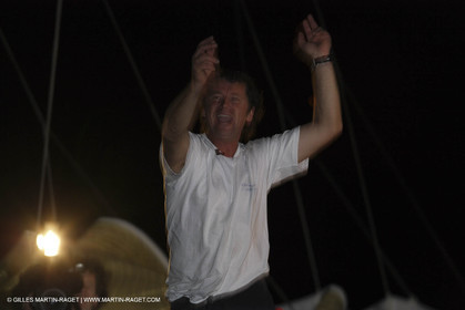 05 11 2006 - Pointe à Pitre Guadelupe (FRA) - Route du Rhum 2006 arrival - overall winner Lionel Lemonchois (Gitana 11)
