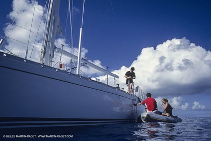 sailing, cruising, monohull at the mooring