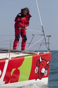 13 03 2010 - La Grande Motte   Port Camargue (FRA) - Groupe Bel - Entraînement Kito de Pavant   Sébastien Audigane en vue de la Transat AG2R 2010