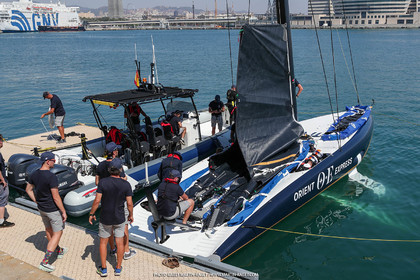 22 08 2023, Barcelona (ESP), 37th America's Cup, Orient Express Racing Team, AC 40 first training