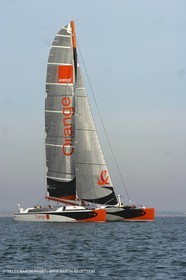 Vannes - Multiplast Boatyard - Orange II 1st sea trial