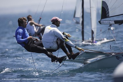 10-05-07 - ISAF SAILING WORLD CHAMPIONSHIPS - CASCAIS 2007 - DAY 7 - 49er - FRANCE - Morgan Lagravière   Stephane Chrsitidis