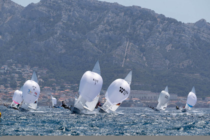 15 07 2023, Marseille (FRA), Paris 2024 Olympic Games Sailing Test Event, Day 6, 470 Medal Race