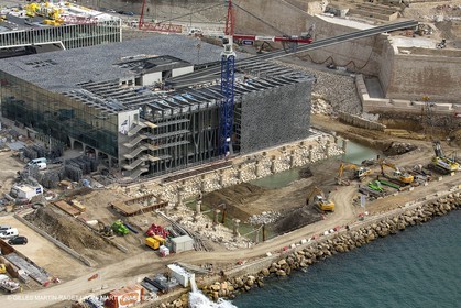 28 09 2012 - Marseille (FRA,13) - Travaux sur le Vieux Port, Construction du MUCEM, Renovation du Fort Saint Jean, construction du Centre Régional de la Meriterranée, CEREM,