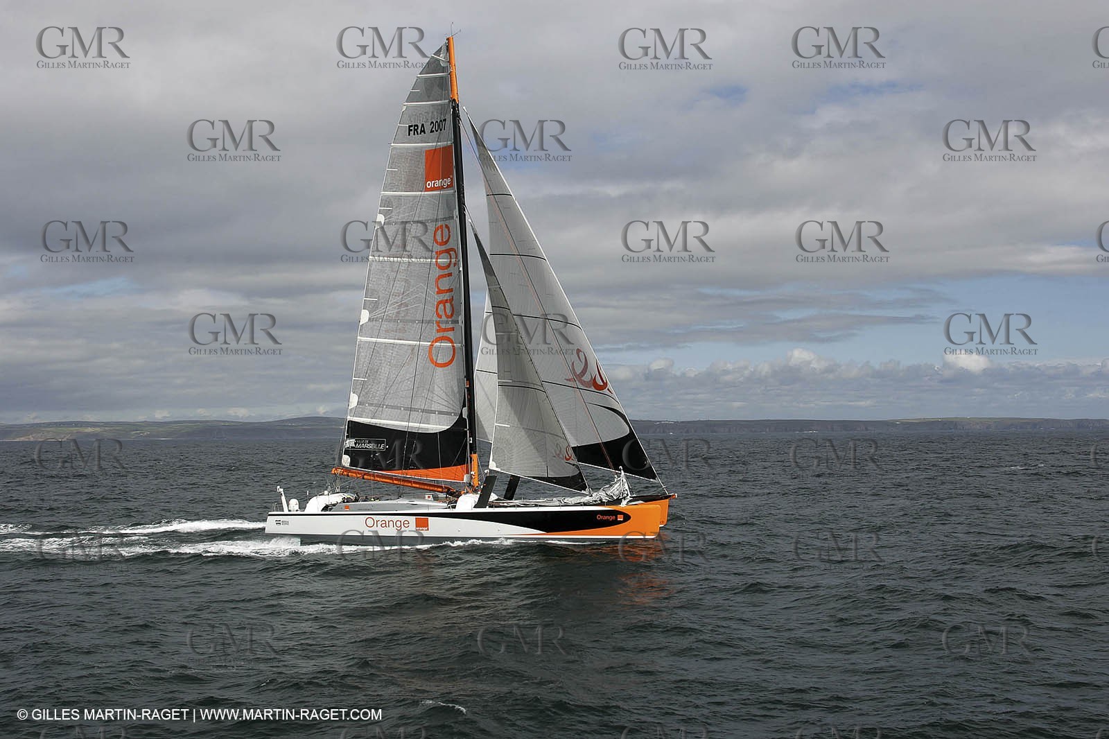 2004 Atlantic record attempt - Orange II at Land's End