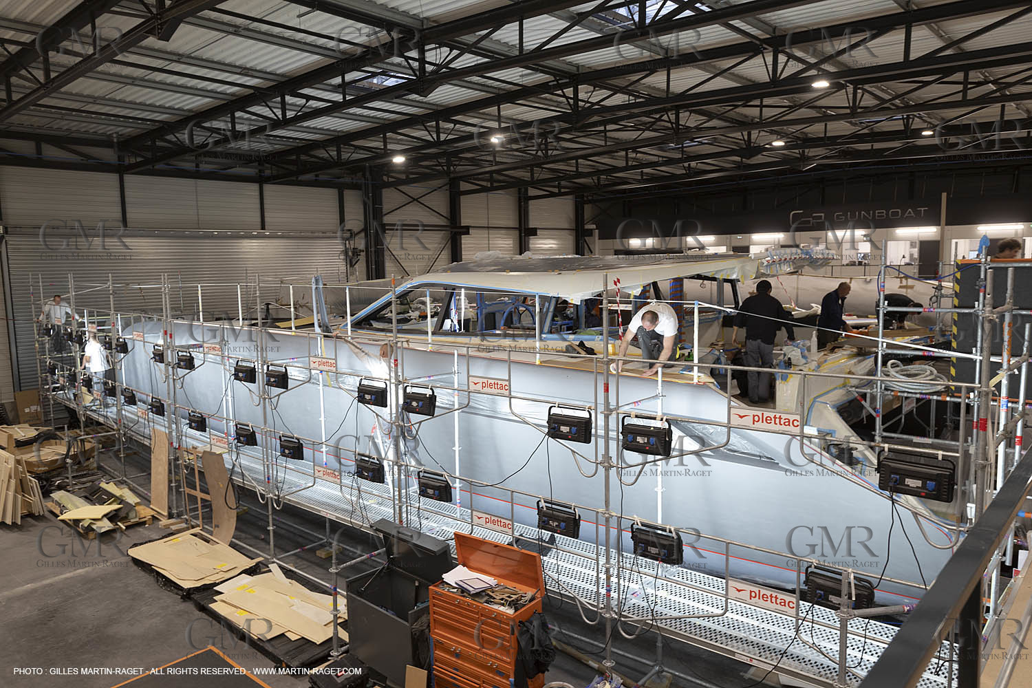 29 10 2018, La Grande Motte (FRA,30), Chantier Gunboat, construction du Gunboat 68