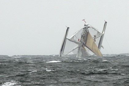 2004 ORMA Multihulls Championship - Fecamp Grand Prix - Gitana X capsize
