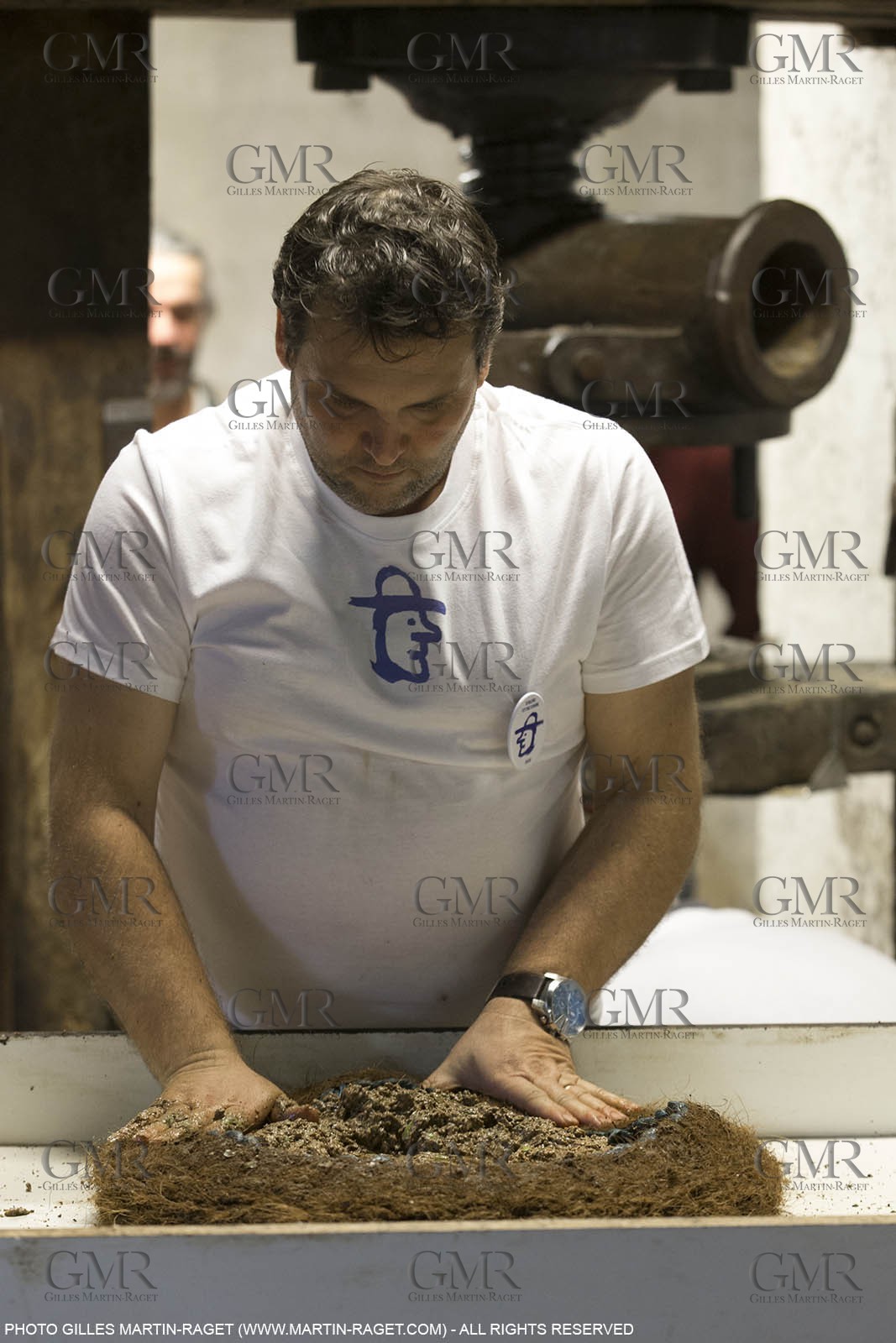 14 11 2015, Saint-Etienne du Grès (FRA,13), traditional making of olive oil at La Croix mill