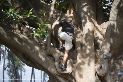 Sydney, Australia, Thomas Coville trimaran Sodebo building at Boat Speed