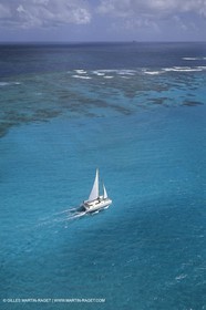 Sailing, cruising, multihull under sail