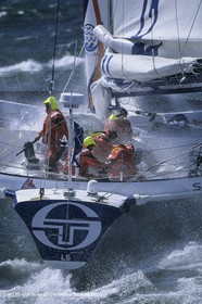 Course à la voile, multicoques, ORMA 60, Karine Fauconnier, Sergio Tacchini