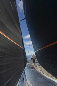 03 10 2022, Saint-Tropez (FRA,83), Voiles de Saint-Tropez 2022,  entraînement des maxis, A bord de Sipirit of Malouen X