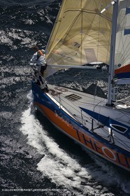 06-26-2007 - FIGARO II - THEOLIA - Skipper : Robert Nagy - Training off Marseille (south France) with strong wind conditions
