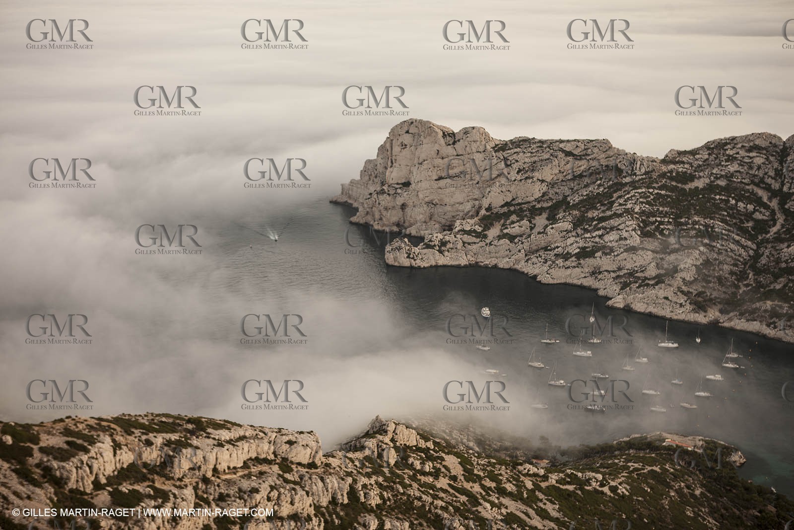 18 07 2012 -Marseille (FRA ) - The Calanques - Unusual foggy conditions - Sormiou calanque