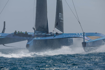 18 05 2022, Marseille (FRA), APremière navigation du trimaran Ultim SVR LAZARTIGUE à Marseille
