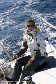 28 09 2007 - Marseille (FRA, 13) - Aigle Marine weather clothing showed in action by salors Marc Emig et Luce Molinier