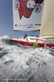 13 03 2010 -  La Grande Motte   Port Camargue (FRA) - Groupe Bel - Kito de Pavant   Sebastien Audigane training for Transat AG2R