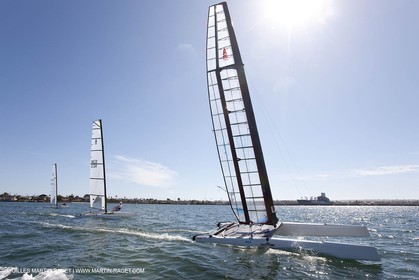 05 08 2009 - San Diego (USA,CA)-33rd America's Cup - BMW ORACLE Racing - Rig testings rigs with A cats