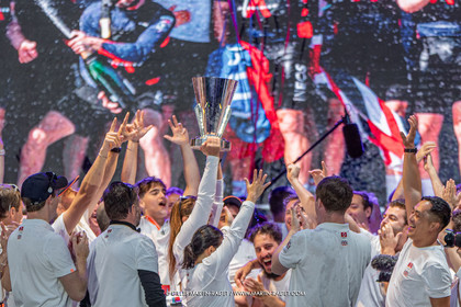 04 10 2024, Barcelona (ESP), 37th America's Cup, Louis Vuitton Cup Final, Race Day 7 , Prizegiving