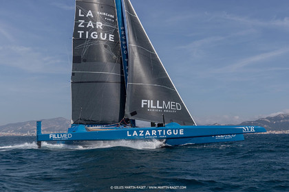 18 05 2022, Marseille (FRA), APremière navigation du trimaran Ultim SVR LAZARTIGUE à Marseille