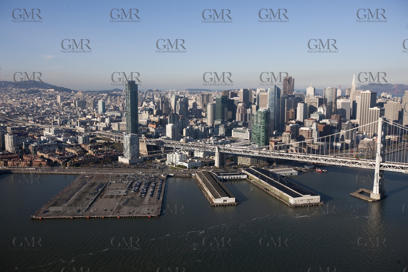 05 01 2011 - San Francisco (USA, CA) - 34th America's Cup - San Francisco waterfront  - Piers 26 (closest to bridge), Piers28, Piers 30-32