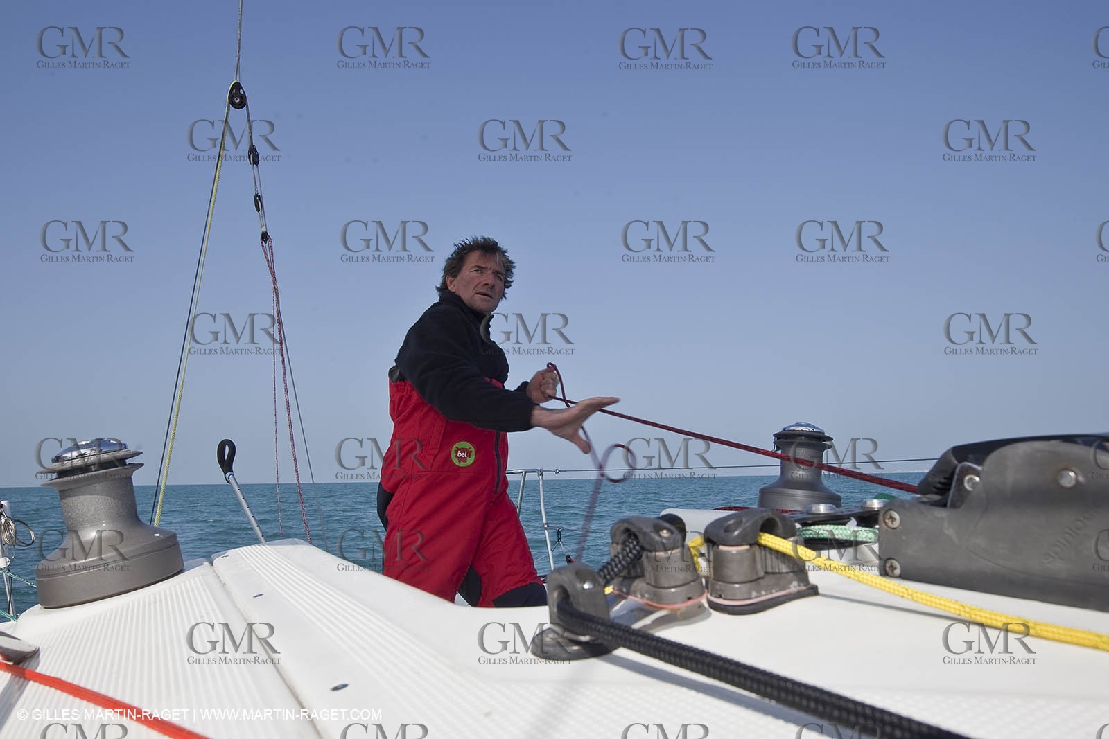 13 03 2010 -  La Grande Motte   Port Camargue (FRA) - Groupe Bel - Kito de Pavant   Sebastien Audigane training for Transat AG2R