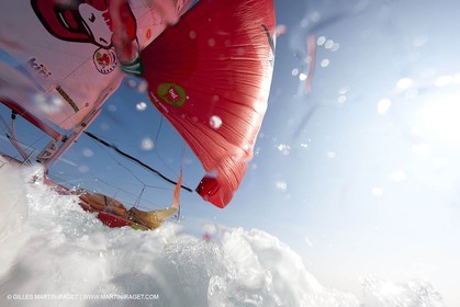 13 03 2010 - La Grande Motte   Port Camargue (FRA) - Groupe Bel - Entraînement Kito de Pavant   Sébastien Audigane en vue de la Transat AG2R 2010