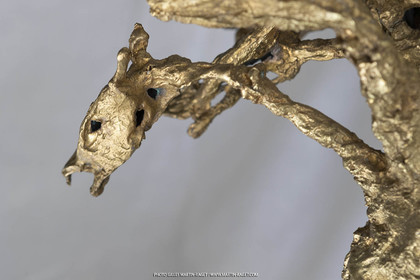 12 02 2020, Marseille (FRA,13), Oeuvre de Germaine Richier, Le Cheval à six têtes, petit 1955 ou 1956, Bronze naturel nettoyé, Numéroté Epreuve d'artiste, fondeur : L. Thinot, Paris, 35,5 x 38 x 18 cm, Collection particulière