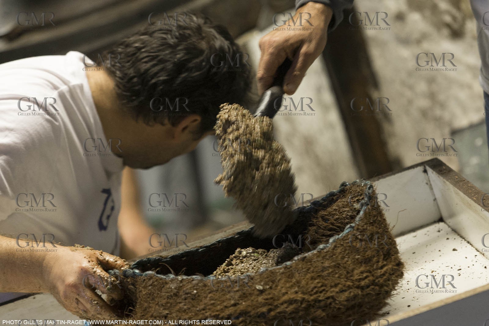 14 11 2015, Saint-Etienne du Grès (FRA,13), traditional making of olive oil at La Croix mill