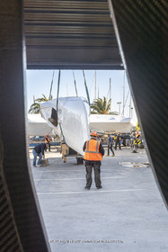 15 02 2022, La Grande Motte (FRA), Gunboat 80  1 hulls delivery