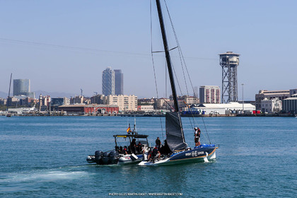 22 08 2023, Barcelona (ESP), 37th America's Cup, Orient Express Racing Team, AC 40 first training