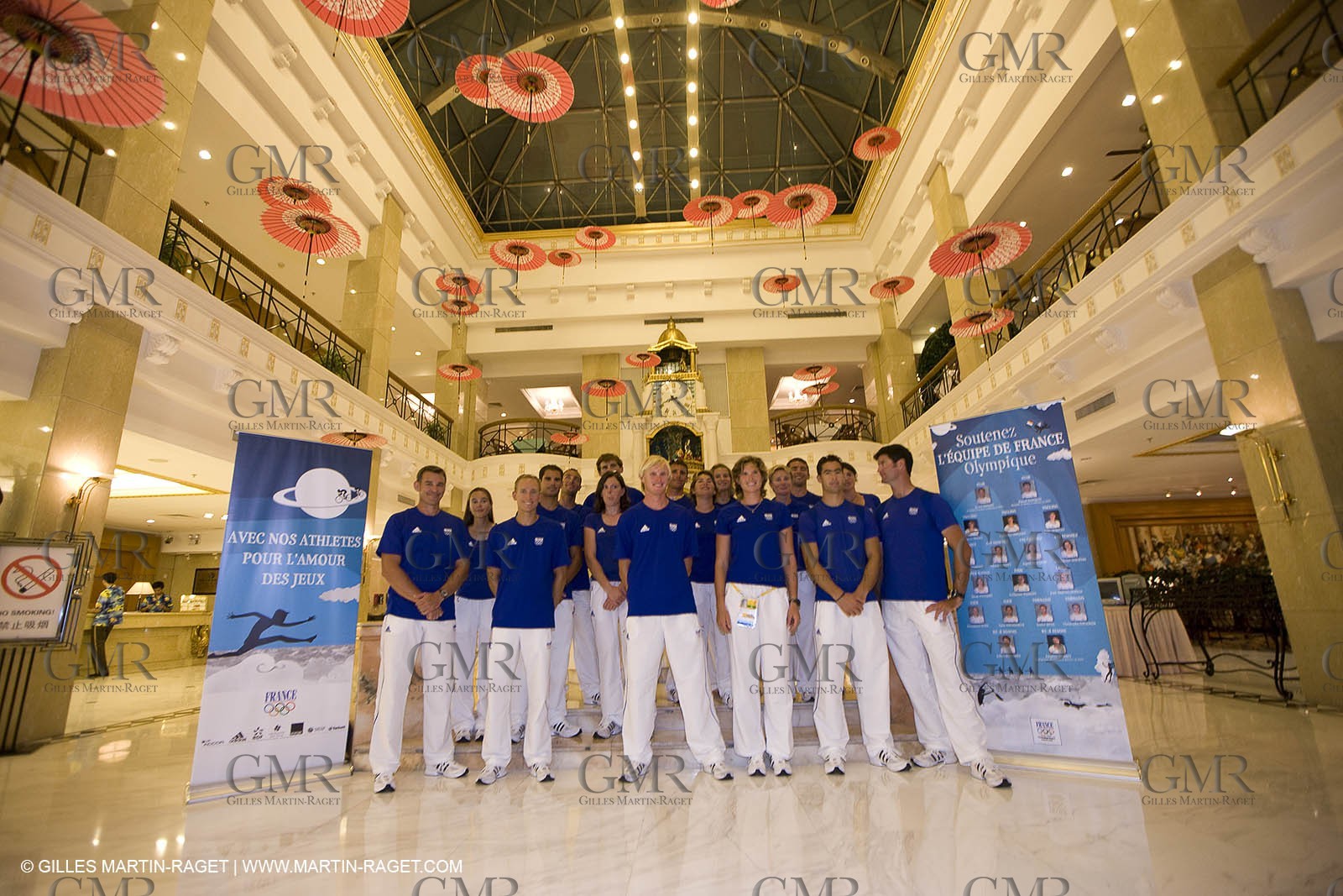 07 08 2008 - Qingdao (CHN) - Olympic games - Sailing - Opening of Club France at Grand Regency hotel and press conference with main press center in Beijing.