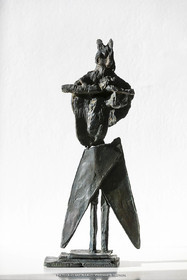 19 02 2020, Marseille, (FRA,13), Oeuvre de Germaine Richier, Homme de la nuit n°2 1954, Bronze patiné foncé, Numéroté HC2, Fondeur L. Thinot, Paris, 27,5 x 11 x 7 cm, Collection particulière