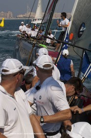 14 11 2010 - Dubai (UAE) - Dubai Louis Vuitton Trophy -  BMW ORACLE Racing - Training - Onboard Vs All 4 one
