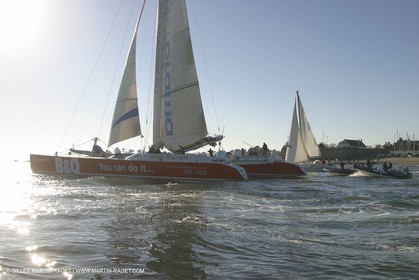 Kingfisher II - départ Trophée Jules Verne 2002 - Brest